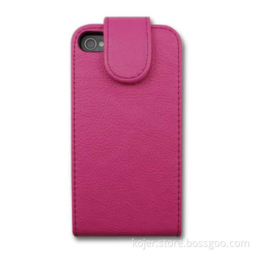 Leather Case for Apple's iPhone 4 with Magnetic Flap on Top, OEM Orders Welcomed